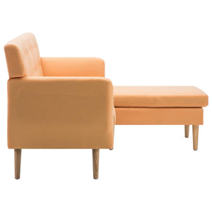 Canapé d'angle revêtement en tissu 171,5x138x81,5 cm orange