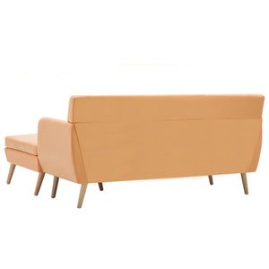 Canapé d'angle revêtement en tissu 171,5x138x81,5 cm orange