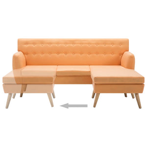 Canapé d'angle revêtement en tissu 171,5x138x81,5 cm orange