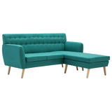 Canapé d'angle revêtement en tissu 171,5x138x81,5 cm vert