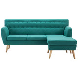 Canapé d'angle revêtement en tissu 171,5x138x81,5 cm vert