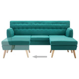 Canapé d'angle revêtement en tissu 171,5x138x81,5 cm vert