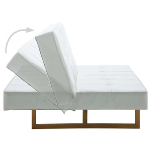 Canapé-lit Similicuir Blanc