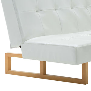 Canapé-lit Similicuir Blanc