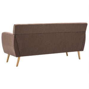 Canapé à 3 places revêtement en tissu 172x70x82 cm marron