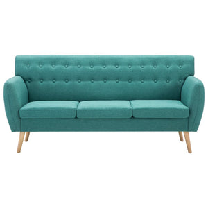 Canapé à 3 places revêtement en tissu 172x70x82 cm vert