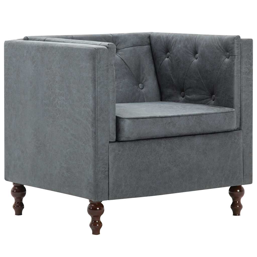 Fauteuil gris tissu