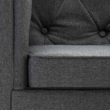 Fauteuil gris foncé tissu