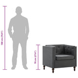 Fauteuil gris foncé tissu