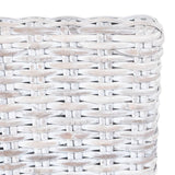 Chaise à manger lot de 4 blanc rotin Kubu et bois de manguier