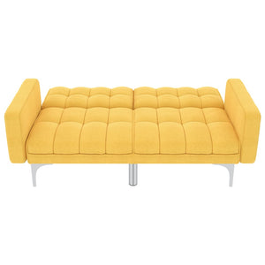 Canapé-lit Jaune Tissu