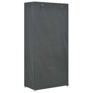 Garde-robe à 3 niveaux Gris 79 x 40 x 170 cm Tissu
