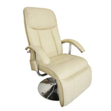 Fauteuil de massage blanc crème similicuir