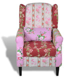 Fauteuil avec design de patchwork Tissu