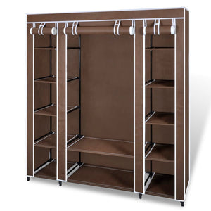 Armoire avec compartiments et tiges 45 x 150 x 176 cm Marron