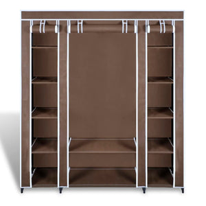 Armoire avec compartiments et tiges 45 x 150 x 176 cm Marron