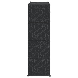 Armoire modulaire 9 compartiments noir et blanc 109x36,5x143 cm