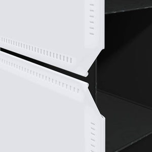 Armoire modulaire 9 compartiments noir et blanc 109x36,5x143 cm