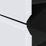 Armoire modulaire 9 compartiments noir et blanc 109x36,5x143 cm