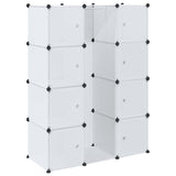 Armoire modulaire 9 compartiments 109x36,5x143 cm blanc