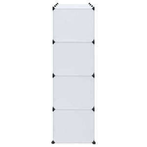 Armoire modulaire 9 compartiments 109x36,5x143 cm blanc