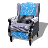 Fauteuil avec design de patchwork Tissu