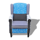 Fauteuil avec design de patchwork Tissu