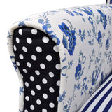 Fauteuil avec design de patchwork Tissu