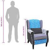 Fauteuil avec design de patchwork Tissu