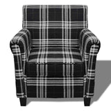 Fauteuil avec coussin Noir Tissu