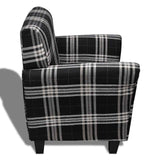 Fauteuil avec coussin Noir Tissu
