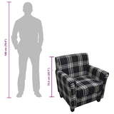 Fauteuil avec coussin Noir Tissu