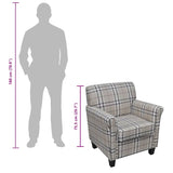 Fauteuil avec coussin Crème Tissu