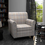 Fauteuil avec coussin Crème Tissu