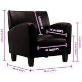 Chaise de canapé Marron foncé Similicuir