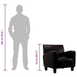 Chaise de canapé Marron foncé Similicuir