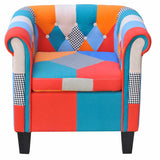 Fauteuil avec design de patchwork Tissu