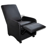 Fauteuil pliable noir similicuir