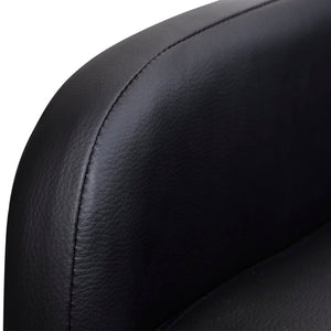 Fauteuil pliable noir similicuir