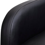 Fauteuil pliable noir similicuir
