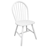 Chaises à manger lot de 4 blanc bois d'hévéa solide