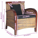 Fauteuil Rotin tissé à la main