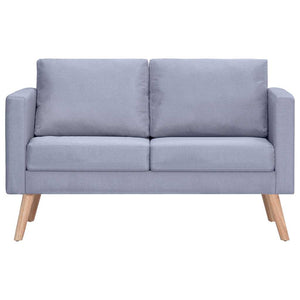 Canapé à 2 places tissu gris clair