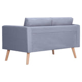 Canapé à 2 places tissu gris clair