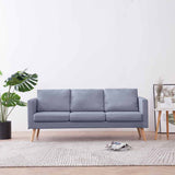 Canapé à 3 places Tissu Gris clair