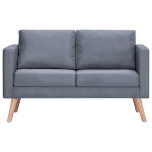 Canapé à 2 places Tissu Gris foncé