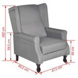 Fauteuil gris tissu