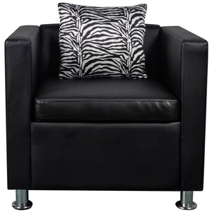Fauteuil noir similicuir