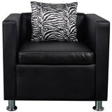 Fauteuil noir similicuir
