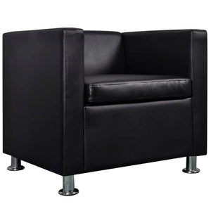 Fauteuil noir similicuir